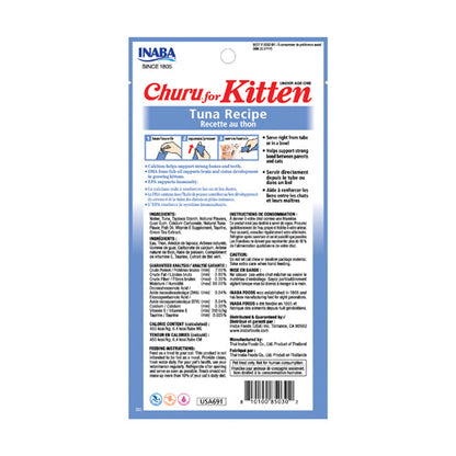Kitten Treats Lickable Tuna Recipe 2 Oz Inaba 🐟