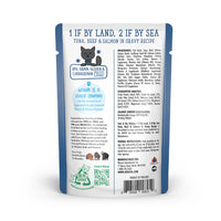 Cats in the Kitchen 1 If By Land, 2 If By Sea, Tuna, Beef & Salmon in Gravy (3oz)