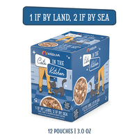 Cats in the Kitchen 1 If By Land, 2 If By Sea, Tuna, Beef & Salmon in Gravy (3oz)