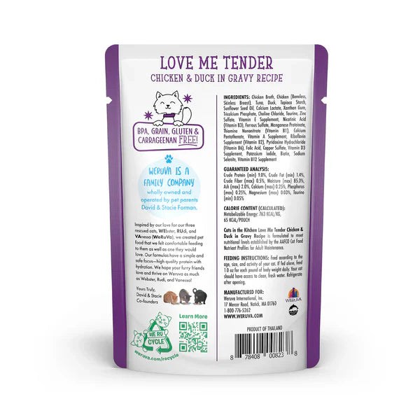 Cats in the Kitchen Love Me Tender Chicken & Duck in Gravy (3oz) - Wet Cat Food - The Family Pet