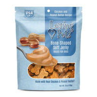 Loving Pets Soft Jerky Peanut Butter & Chicken Dog Treats (6oz)