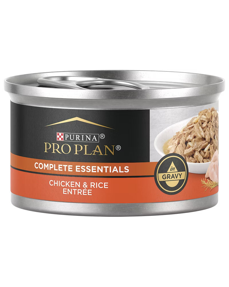 Pro Plan Complete Essentials Chicken & Rice Entrée in Gravy Wet Cat Food (3oz) - Wet Cat Food - The Family Pet