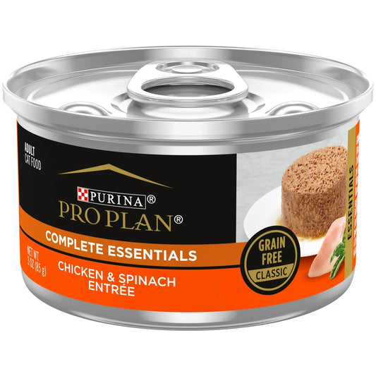 Pro Plan Complete Essentials Chicken & Spinach Entrée Grain Free Classic Wet Cat Food (3oz)