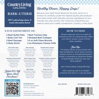 Country Living Bark-Uterie Board – Charcuterie-Inspired Natural Dog Treats Variety | Single-Ingredient, High-Protein, Grain-Free | All Breeds & Sizes