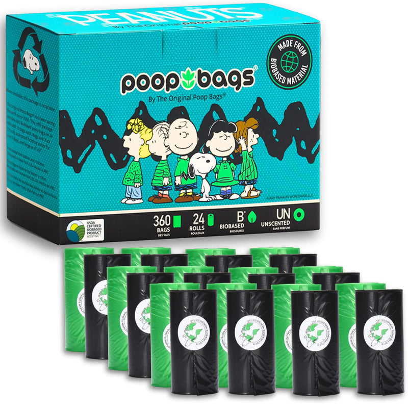 Poop Bags Peanuts Characters 360 Count 38 Plant-based - Purrfect Pet Kingdom