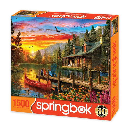 Cabin Evening Sunset 1500 Piece Jigsaw Puzzle Springbok