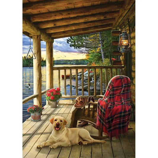 Cabin Porch 1000 Piece Jigsaw Puzzle Jack Pine