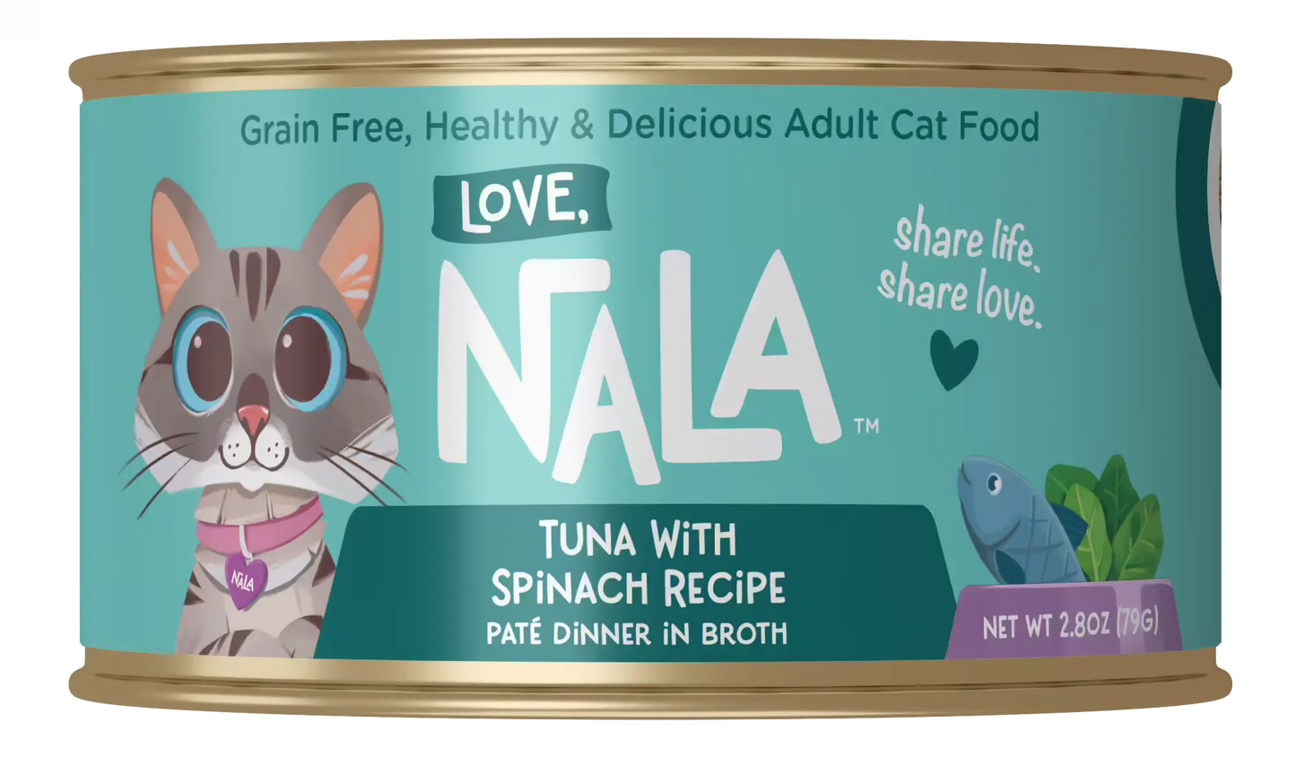 Purrfect Pet Kingdom Tuna With Spinach Recipe Pat? Dinner In Broth Adult Cat Food (Case of 12) - Premium Wet Cat Food