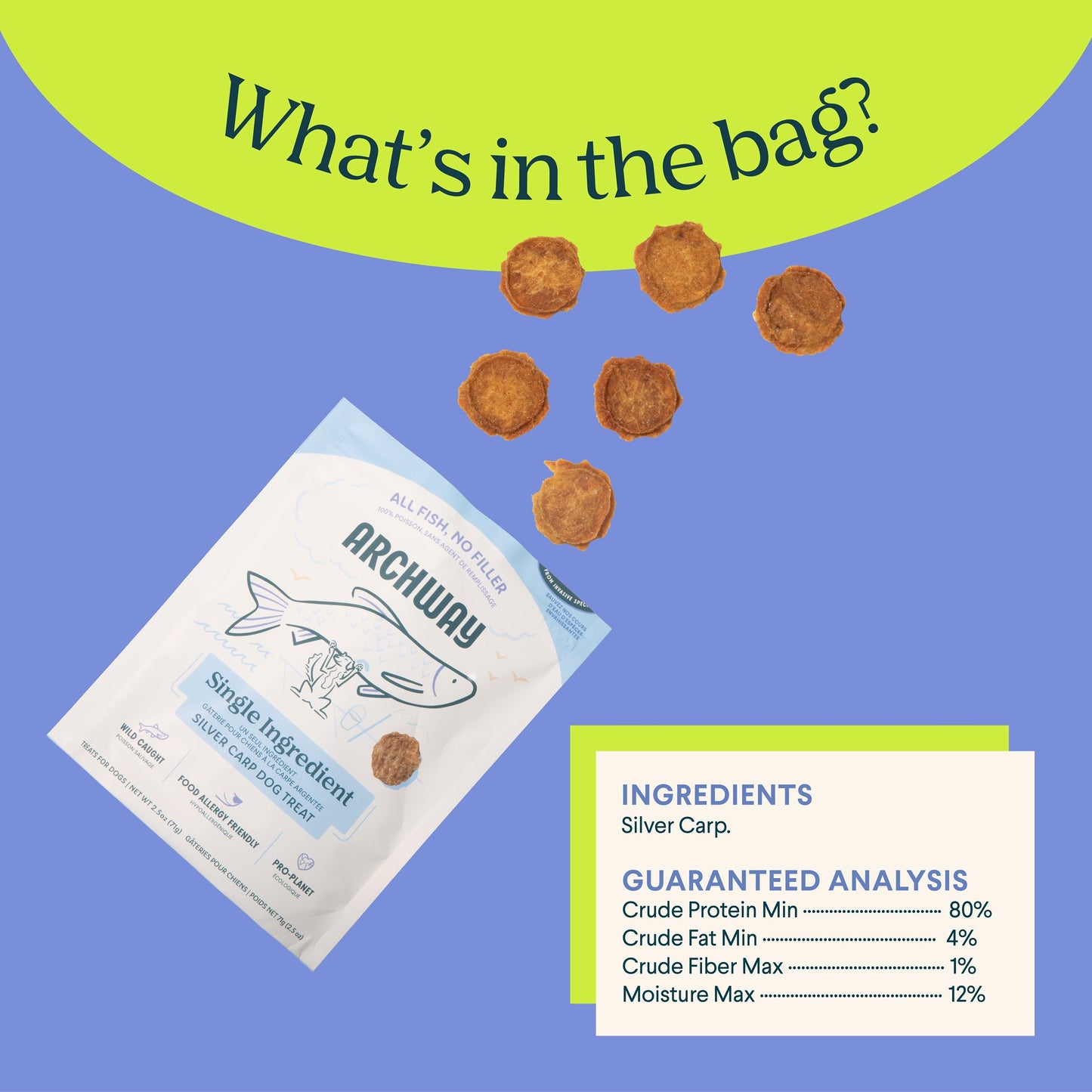 Silver Carp For Dogs - Dog Treats - Arch Pet Food