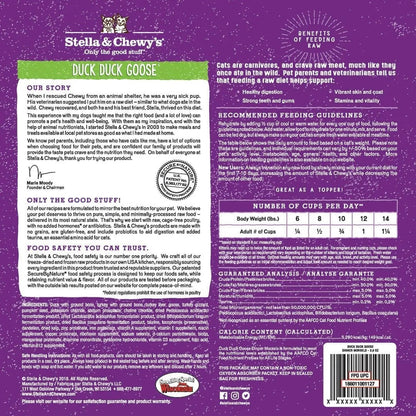 Purrfect Pet Kingdom Handcrafted Stella & Chewys Freeze Dried Duck Duck Goose Dinner Cat Food For Puppies - Premium Quality Pet Product