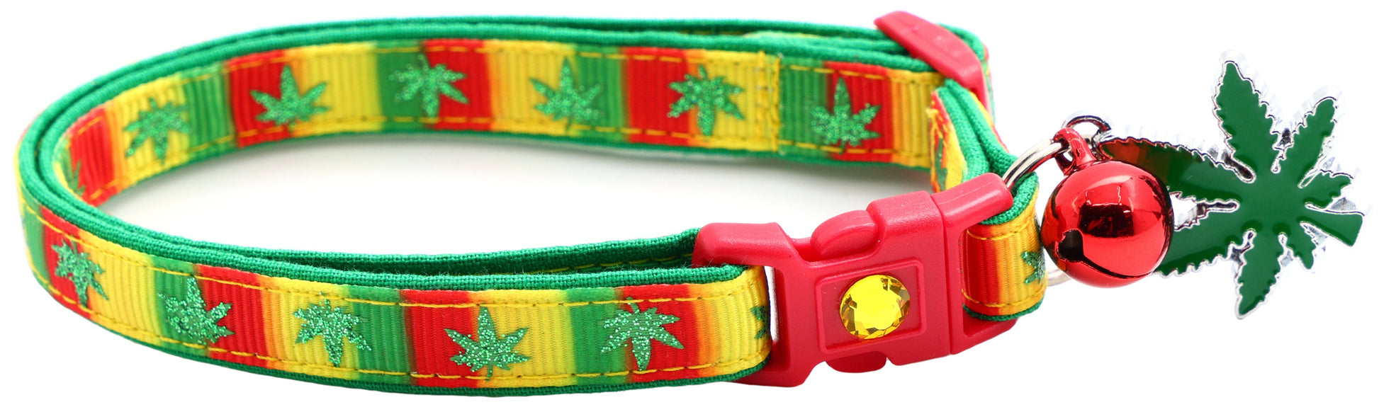 Cannabis Leaf Breakaway Cat Collar - Purrfect Pet Kingdom