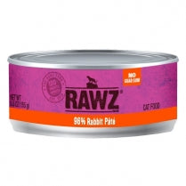 Rawz Rabbit Pate Canned Cat Food for Healthy Adult Cats 5.5oz
