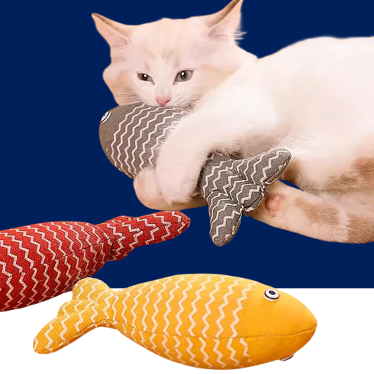 Cat Toy Interactive Catnip Plush Simulation Fish