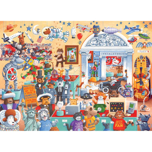 Cats & Dog Museum 350 Piece Family Jigsaw Puzzle Cobble Hill