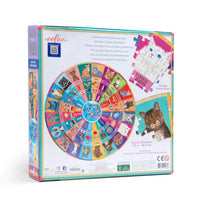 Cats of the World 500 Piece Round Jigsaw Puzzle eeBoo