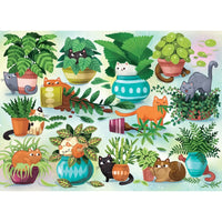 Cats vs Plants 500 Piece Jigsaw Puzzle Cobble Hill