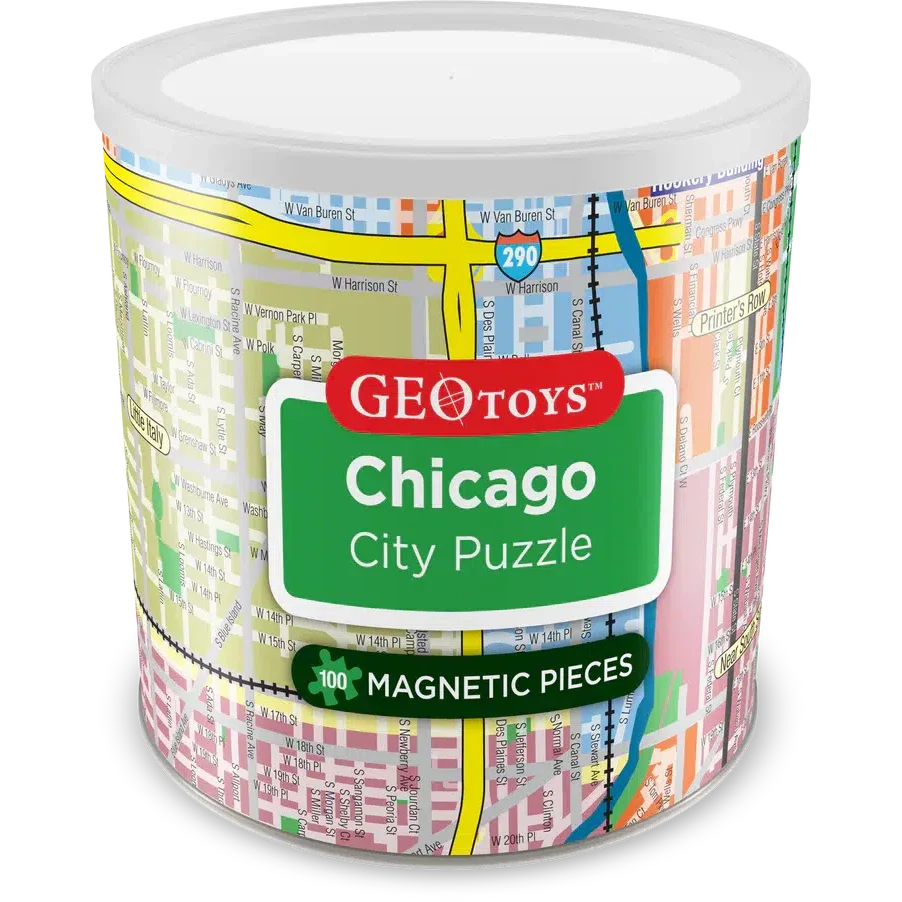 Chicago City 100 Piece Magnetic Jigsaw Puzzle Geotoys