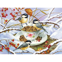 Chickadee Tea 275 Large Piece Jigsaw Puzzle Cobble Hill