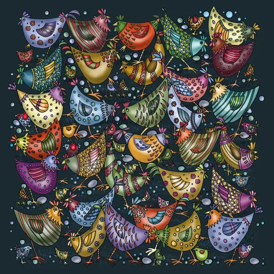 Chicken Pile 239 Piece Jigsaw Puzzle with Display Frame Curiosi