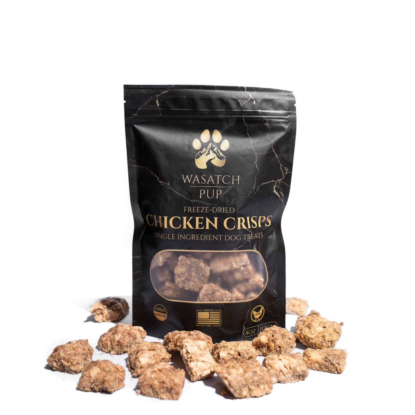 Freeze - Dried Chicken Crisps | Single Ingredient Dog Treats - Wasatch Pup