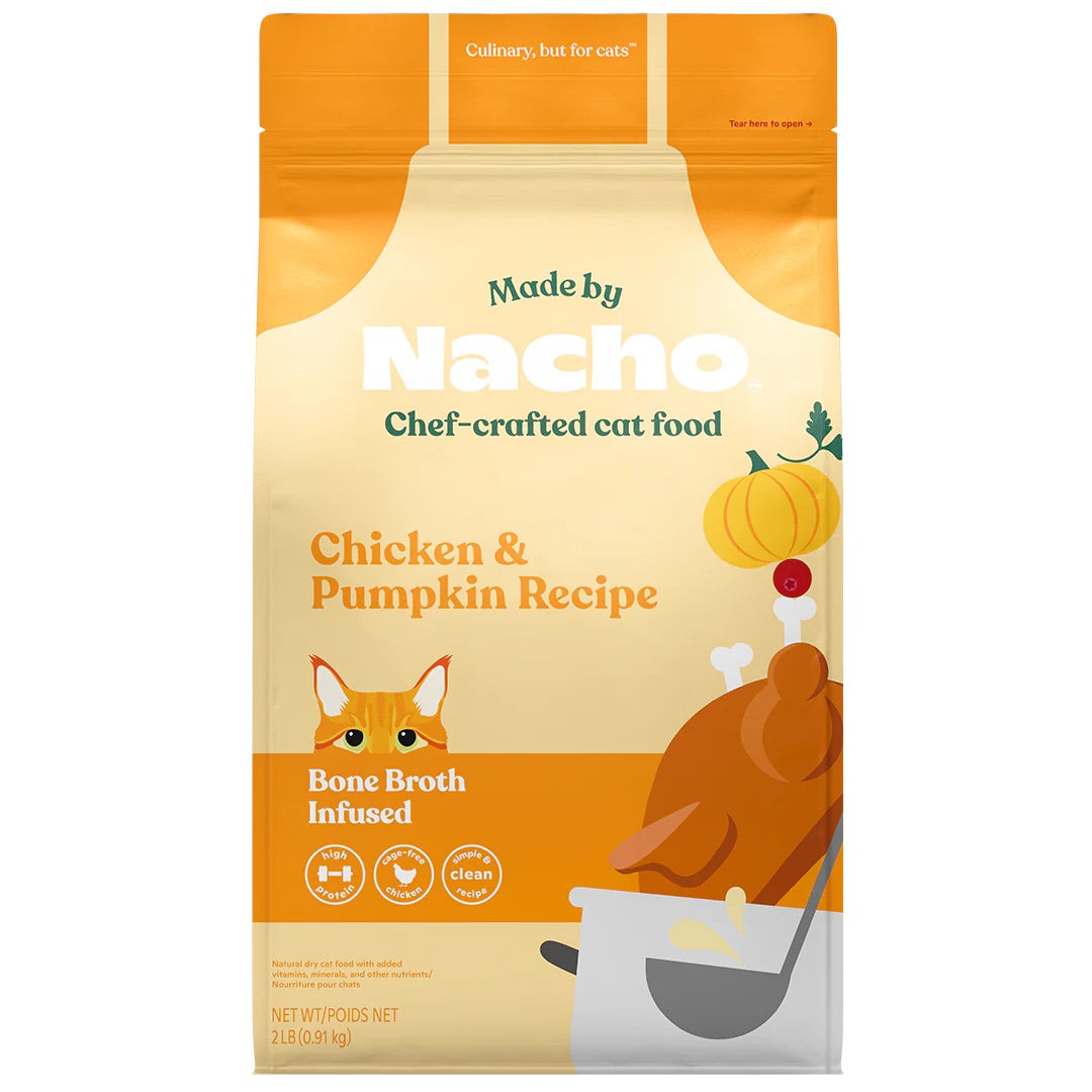 Made By Nacho Chicken/Pumpkin/Bone Broth Cat Food (2lb) - Dry Cat Food - The Family Pet