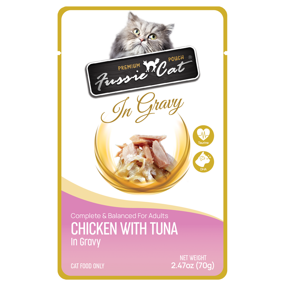 Fussie Cat Pouch - Chicken with Tuna in Gravy (2.47oz)