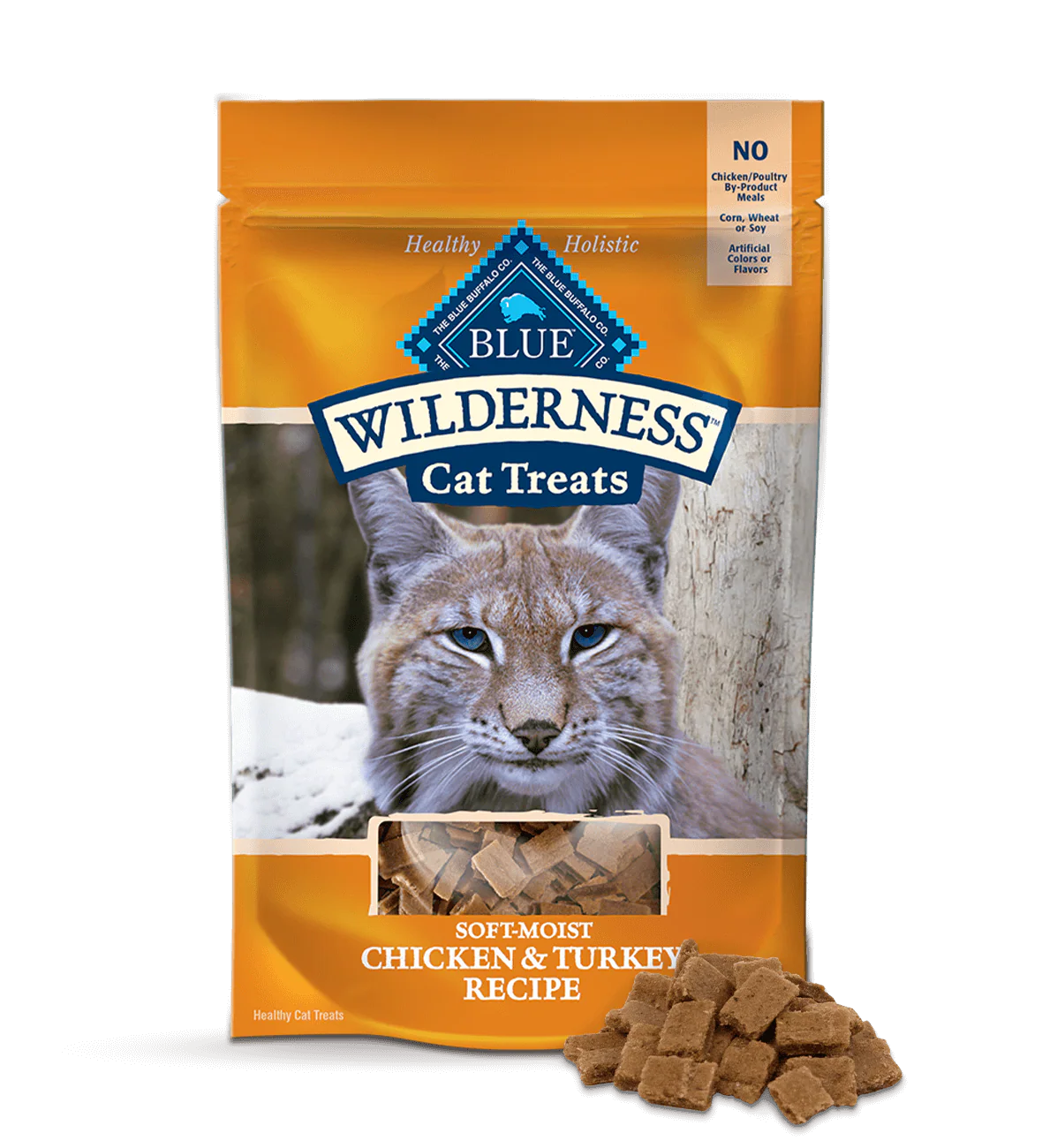 Blue Buffalo Blue Wilderness Soft - Moist Cat Treats Chicken and Turkey Recipe (2oz) - Blue Buffalo Soft Treats - The Family Pet