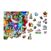 Christmas Snowballs 505 Piece Wood Jigsaw Puzzle Wooden City