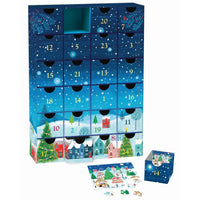 Christmas Village Advent Calendar - 24 Set of 50 Piece Mini Jigsaw Puzzles Eurographics