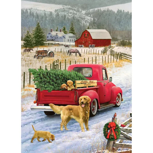 Christmas on the Farm 1000 Piece Jigsaw Puzzle Jack Pine
