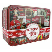 Coca-Cola Tin Signs 1000 Piece Jigsaw Puzzle in Tin Springbok