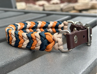 Coiled Charm Hand Braided Dog Collar in Mustard, Navy, &