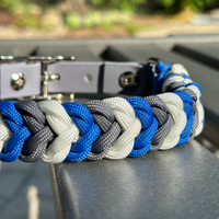 Coiled Charm Hand Braided Dog Collar in Royal Blue,