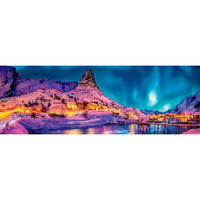 Colorful Night Over Lofoten Islands 1000 Piece Pano Jigsaw Puzzle Clementoni