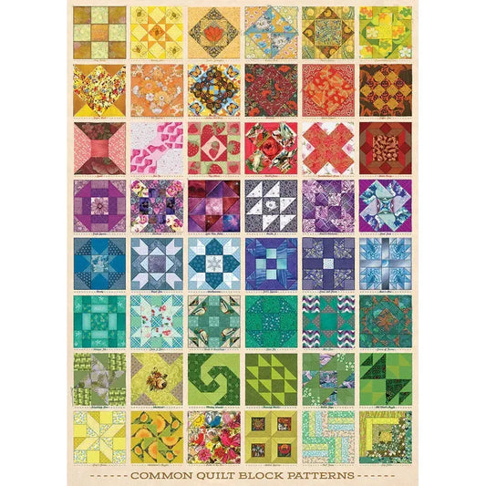 Common Quilt Blocks 1000 Piece Jigsaw Puzzle Jack Pine