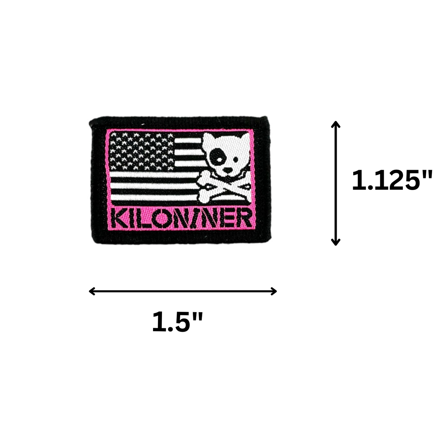 MINI FREEDOM DOG & CROSSBONES LOGO Woven Morale Patch