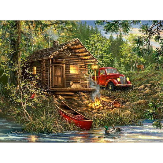 Cozy Cabin Life 500 Piece Jigsaw Puzzle Springbok