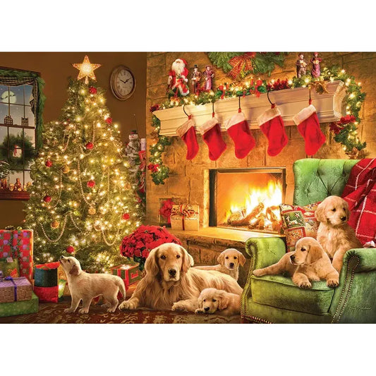 Cozy Fireplace 1000 Piece Jigsaw Puzzle Cobble Hill