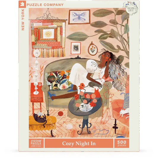 Cozy Night In 500 Piece Jigsaw Puzzle NYPC