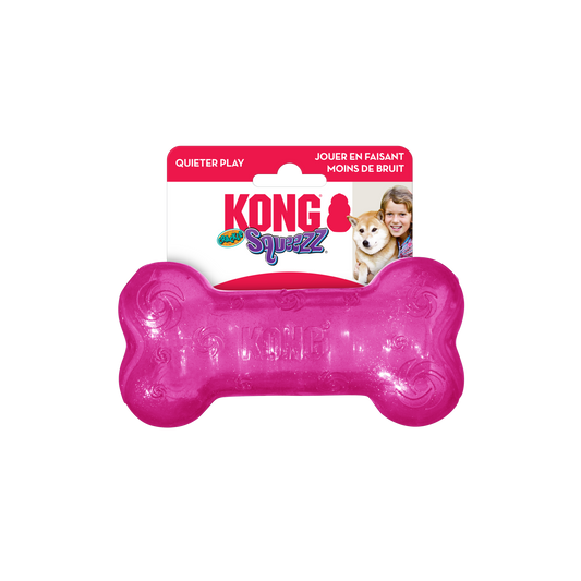 KONG Squeezz Crackle Bone Interactive Dog Toy Durable Play - main product image