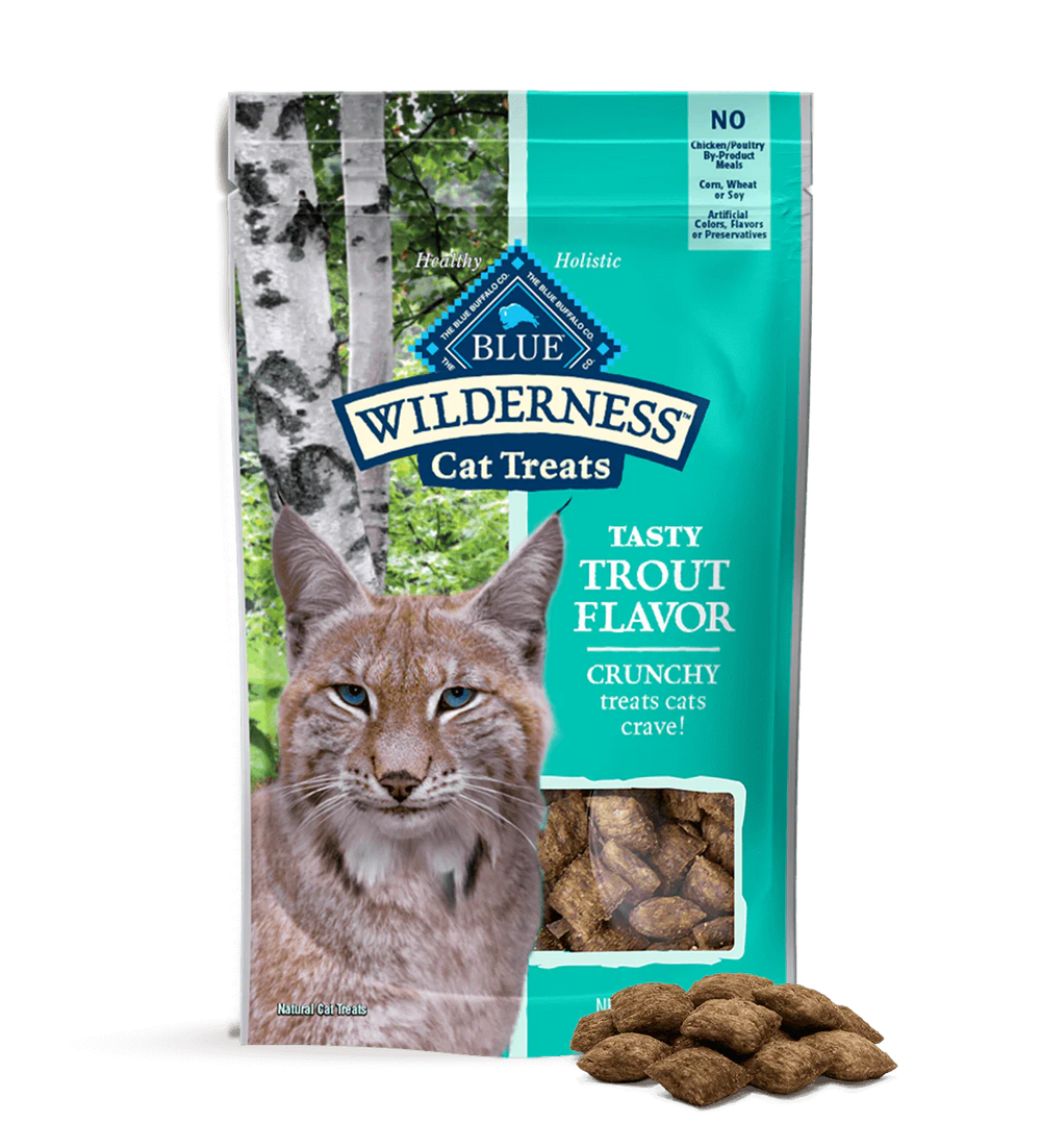 Blue Buffalo Blue Wilderness Crunchy Cat Treats Trout Flavor (2oz)