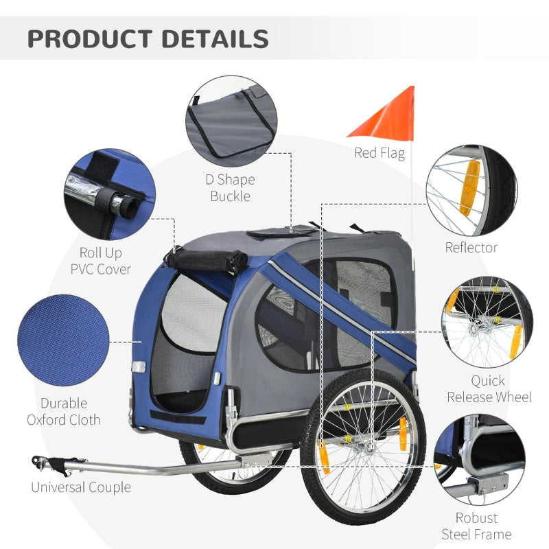 Bike Trailer Cargo Cart for Dogs and Pets - Purrfect Pet Kingdom