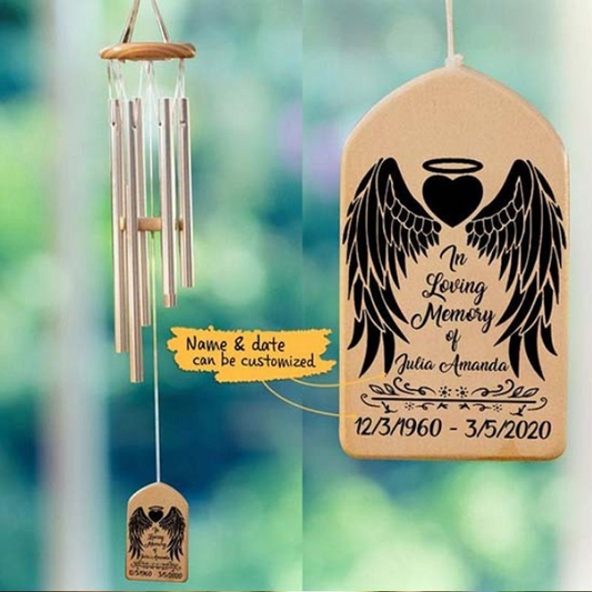 Family Pet Cat and Dog Commemorative Wind Chime Decorative