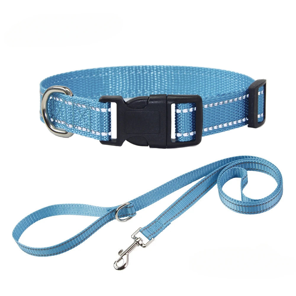 Nylon Dog Collar and Leash Set Pet Collars Leash for Small Medium Large Dogs Dog Accessories for Small Dogs