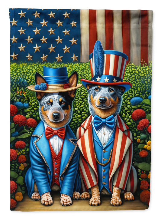 All American Australian Cattle Dog Garden Flag –  Dogs with American Flag Background by Caroline’s Treasures