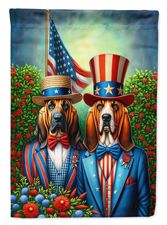 All American Bloodhound Garden Flag –  Dogs with American Flag Background by Caroline’s Treasures