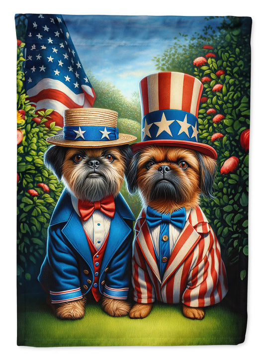 All American Brussels Griffon Garden Flag –  Dogs with American Flag Background by Caroline’s Treasures