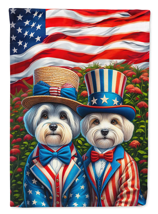 All American Dandie Dinmont Terrier Garden Flag –  Dogs with American Flag Background by Caroline’s Treasures