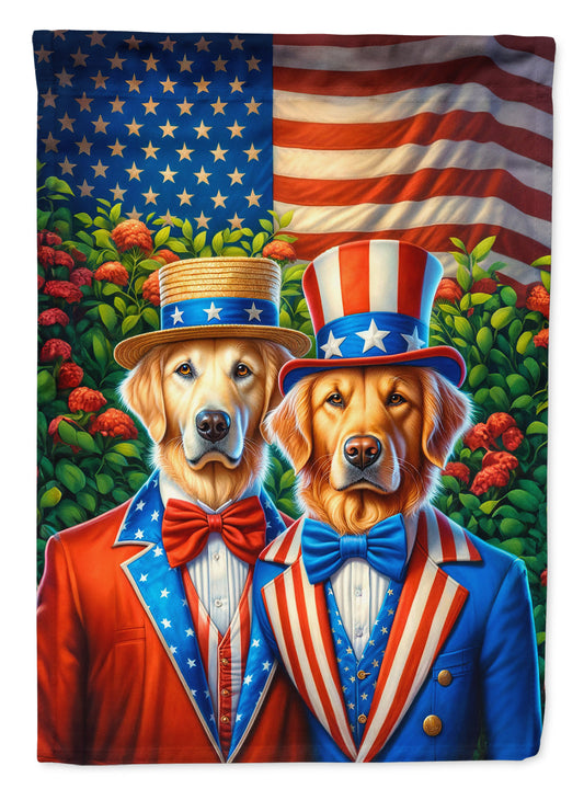 All American Golden Retriever Garden Flag –  Dogs with American Flag Background by Caroline’s Treasures