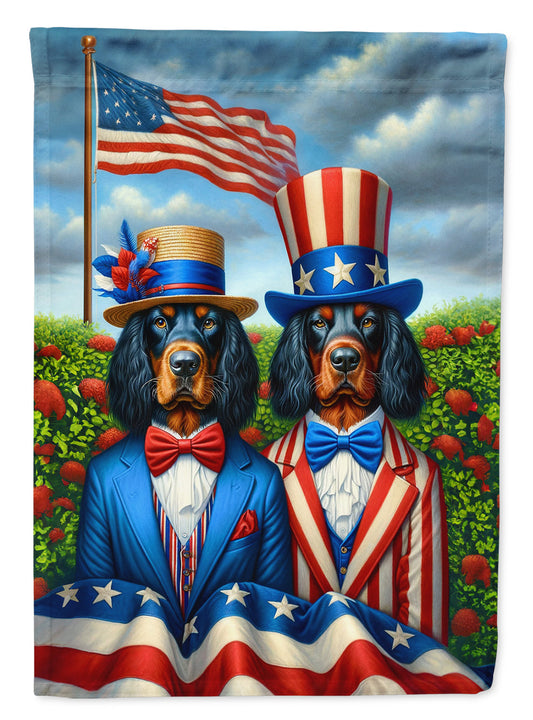 All American Gordon Setter Garden Flag –  Dogs with American Flag Background by Caroline’s Treasures